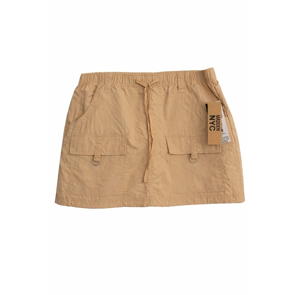 Madden NYC Parachute Utility Cargo Skirt – Frappe – Juniors Plus Size XL – NWT